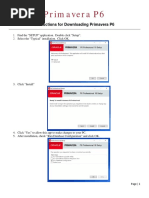 Primavera P6 Install Instuctions