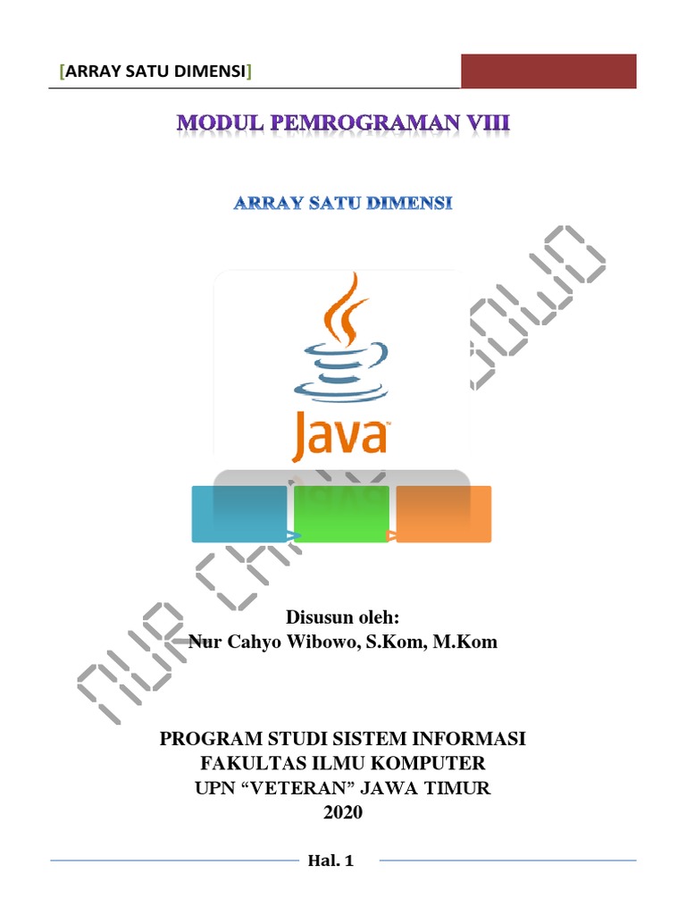 Modul 8 Array Satu Dimensi | PDF | Komputer