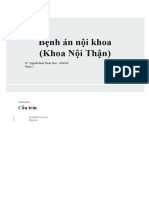 Bệnh án nội khoa (Khoa Nội Thận) : Cấu trúc