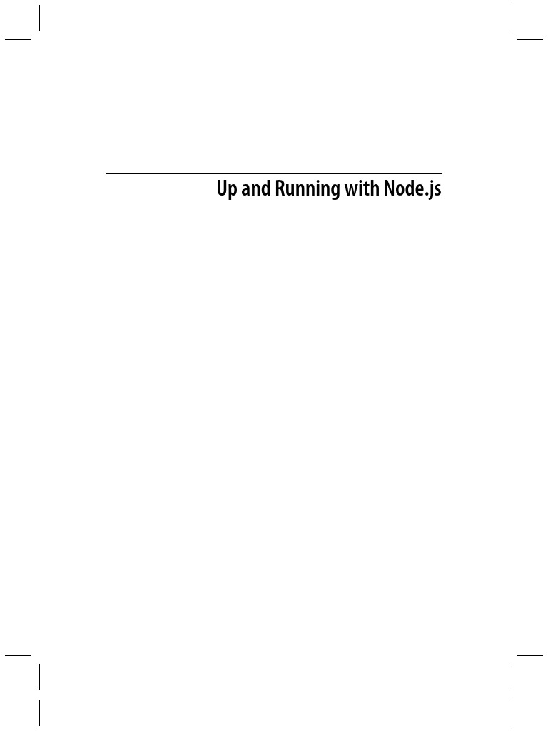 Up and Running With Node Preview | PDF | Java Script | Hypertext