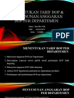 Menentukan Tarif Bop & Penyusunan Anggaran Bop