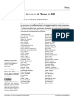 Acknowledgment To Reviewers of Plasma in 2020