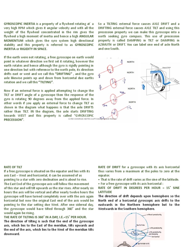 Gyro Compass Notes Feb Casb | PDF | Gyroscope | Rotation