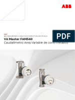 VA Master FAM540: Caudalímetro Area Variable de Cono Metálico