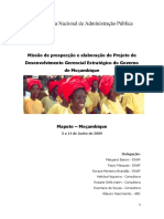 Missão de Prospecção e Elaboração Do Projeto de Desenvolvimento Gerencial Estratégico Do Governo de Moçambique