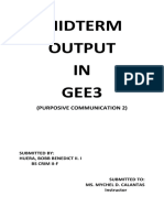 Midterm Output IN Gee3: (Purposive Communication 2)