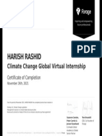 Climate Change Certificate
