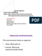 Cells Maintain Their Internal Environment