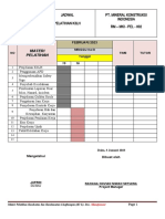 Materi Pelatihan: Jadwal Pelatihan K3Lh Pt. Mineral Konstruksi Indonesia RM - Mki - Pel - 002
