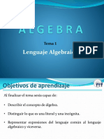 TEMA 1. (Lenguaje Algebraico)