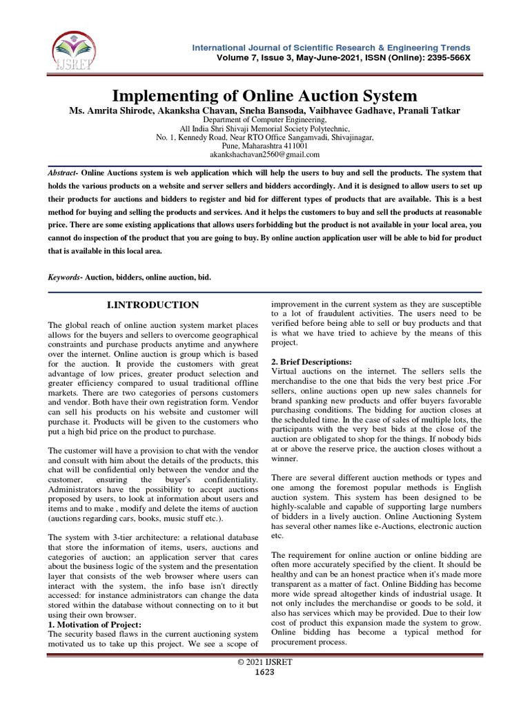Online Auction System 1 | PDF | Auction | Computing