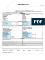 Sales Enquiry Form