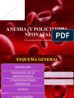 Anemia y Policitemia Neonatal