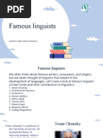 Famous Linguists: Student: Aidin Abdurashidova