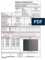 Indrani Technocrafts: Metallurgical Test Certificate