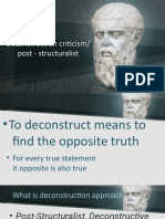 Deconstruction Criticism/ Post - Structuralist