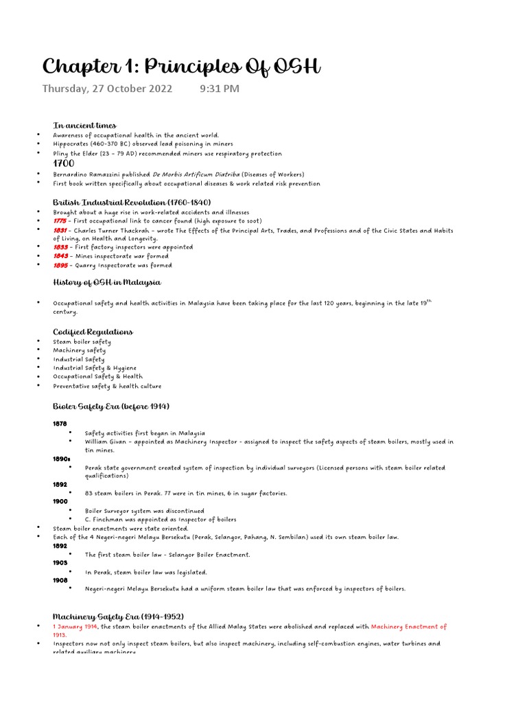 Piosh Chapter 1 Pdf Occupational Safety And Health Hazards