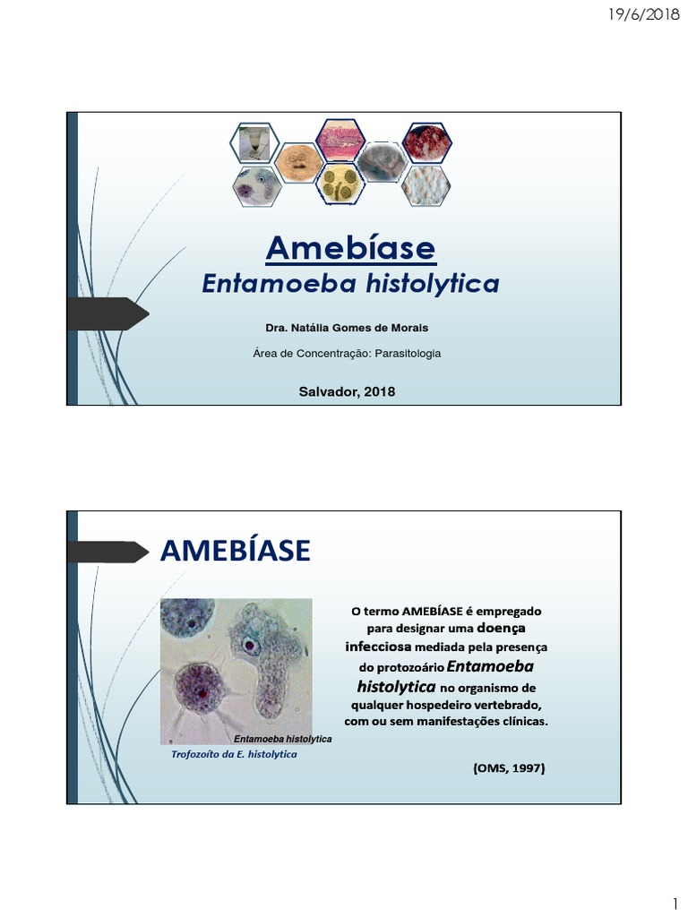 Aula Entamoeba Histolytica e Outras Amebas | PDF | Remédio | Doenças e ...