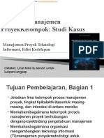 Ituproses Manajemen Proyekkelompok: Studi Kasus: Manajemen Proyek Teknologi Informasi, Edisi Kedelapan