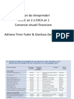 Combinari de Intreprinderi MCAC An 2 Si EXCA An 1 Conversie Situatii Financiare Adriana Tiron-Tudor & Gianluca Zanellato