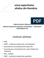Sistemul Expertizelor Criminalistice Din România