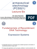 6 - Pharmaceutical Biotechnology (PCS521) - Lecture Six.
