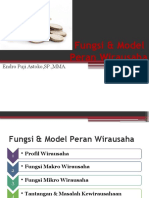 Fungsi & Model Peran Wirausaha: Endro Puji Astoko, SP.,MMA