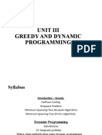 Unit Iii Greedy and Dynamic Programming