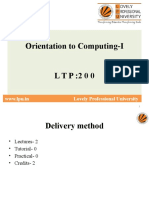 Orientation To Computing-I LTP:200: WWW - Lpu.in Lovely Professional University