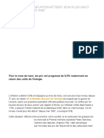 En Espagne, L'Inflation Atteint Son Plus Haut Niveau Depuis 37 Ans