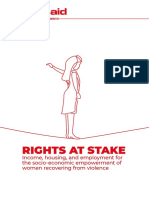 RIGHTS AT STAKE Income, Housing, and Employment For The Socio-Economic Empowerment of Women Recovering From Violence