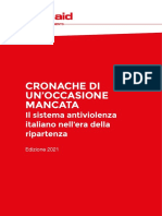 CRONACHE DI UN'OCCASIONE MANCATA Il Sistema Antiviolenza Italiano Nell'era Della Ripartenza