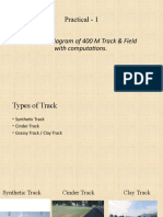 Practical - 1: Labelled Diagram of 400 M Track & Field With Computations