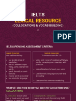 Ielts - Lexical Resource (Collocations and Vocab Building)