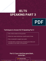 IELTS Speaking Part 3 Techniques and Sample Answers