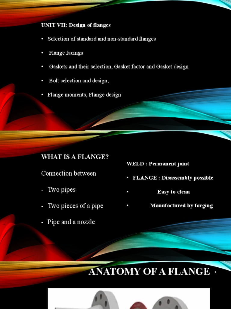 UNIT 3 FLANGES - Lec Slides | PDF | Materials | Applied And ...