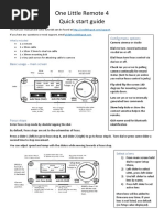 One Little Remote 4 Quick Start Guide