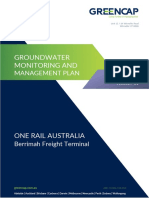 Groundwater Monitoring And: Management Plan