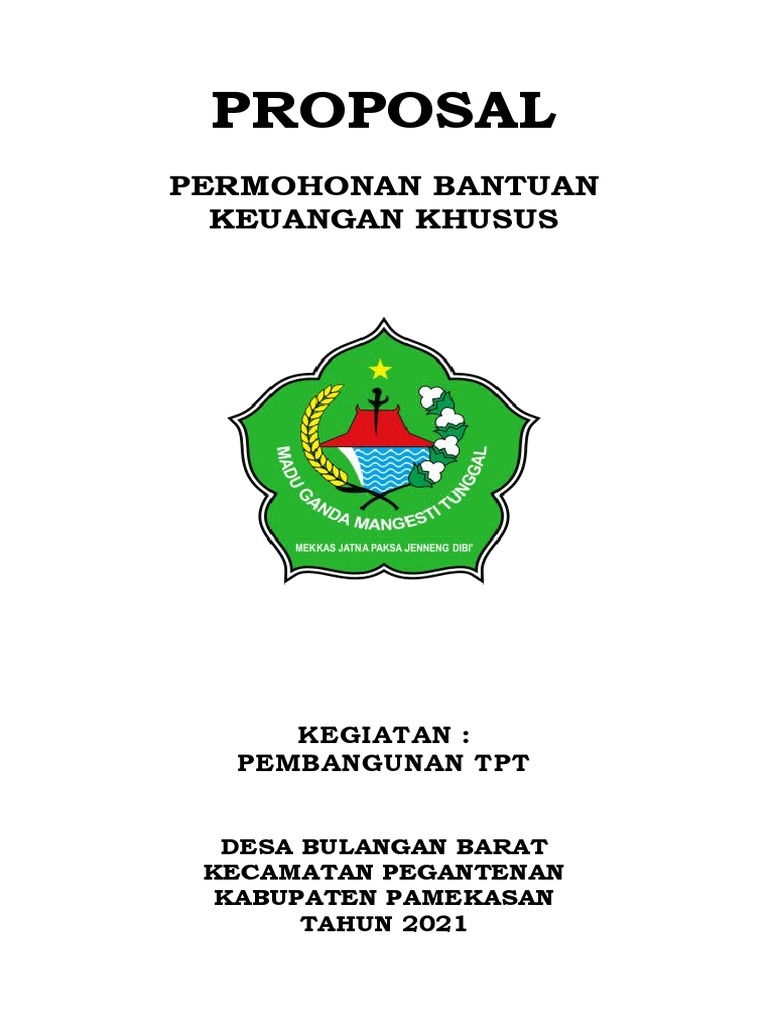 Proposal Pembangunan TPT Desa Bulangan | PDF