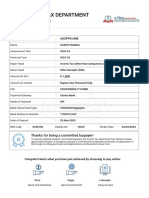 Income Tax Department: Challan Receipt