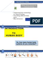 In This Unit: Body Parts System in Clinical Setting