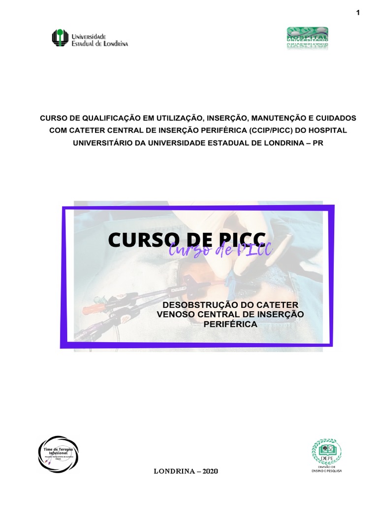 Desobstrução de Cateter CCIP/PICC | PDF | Medicina Clínica | Sistema de ...