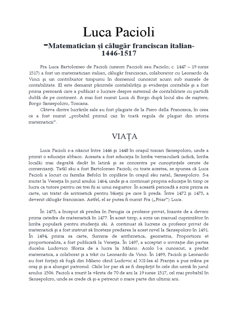 Luca Pacioli | PDF