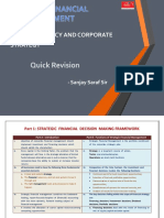 Quick Revision: Financial Policy and Corporate Strategy Financial Policy and Corporate Strategy