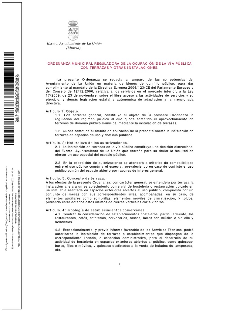 Tema 29 - Ordenanza Municipal Reguladora de Vados y Reserva de La Via ...