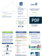 Laboratoire de Contrôle Physico-Chimique: Prestations