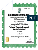 Pakistan Engineering Council: This Certificate Is Awarded To