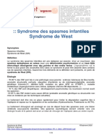 Syndrome de West: Syndrome Des Spasmes Infantiles