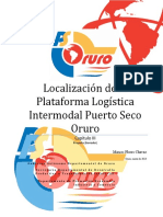 Localizacion de La Plataforma Logística Intermodal Puerto Seco Oruro