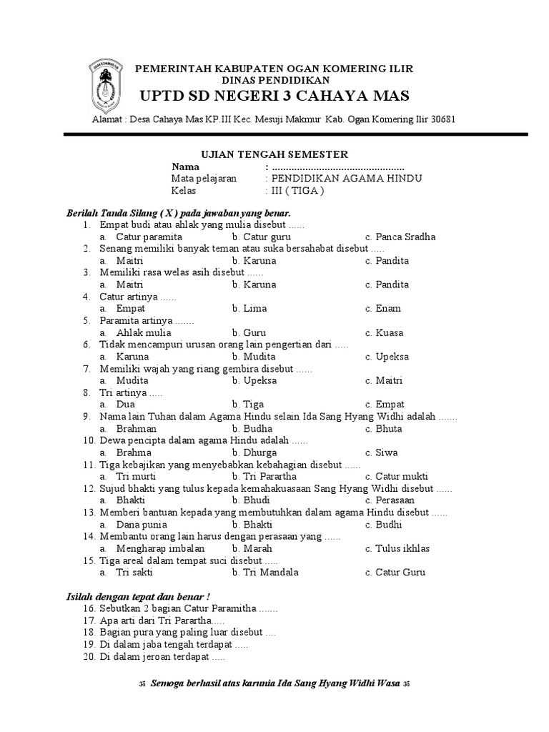 Kelas 3 Mid Smster 2 Pdf